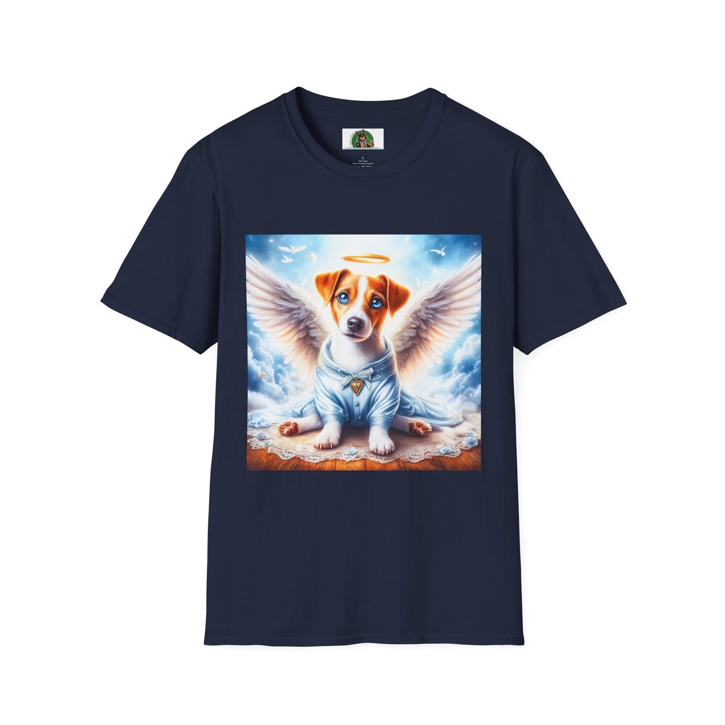 Jack Russell Pajama Puppy Angel T-Shirt Printify S Navy