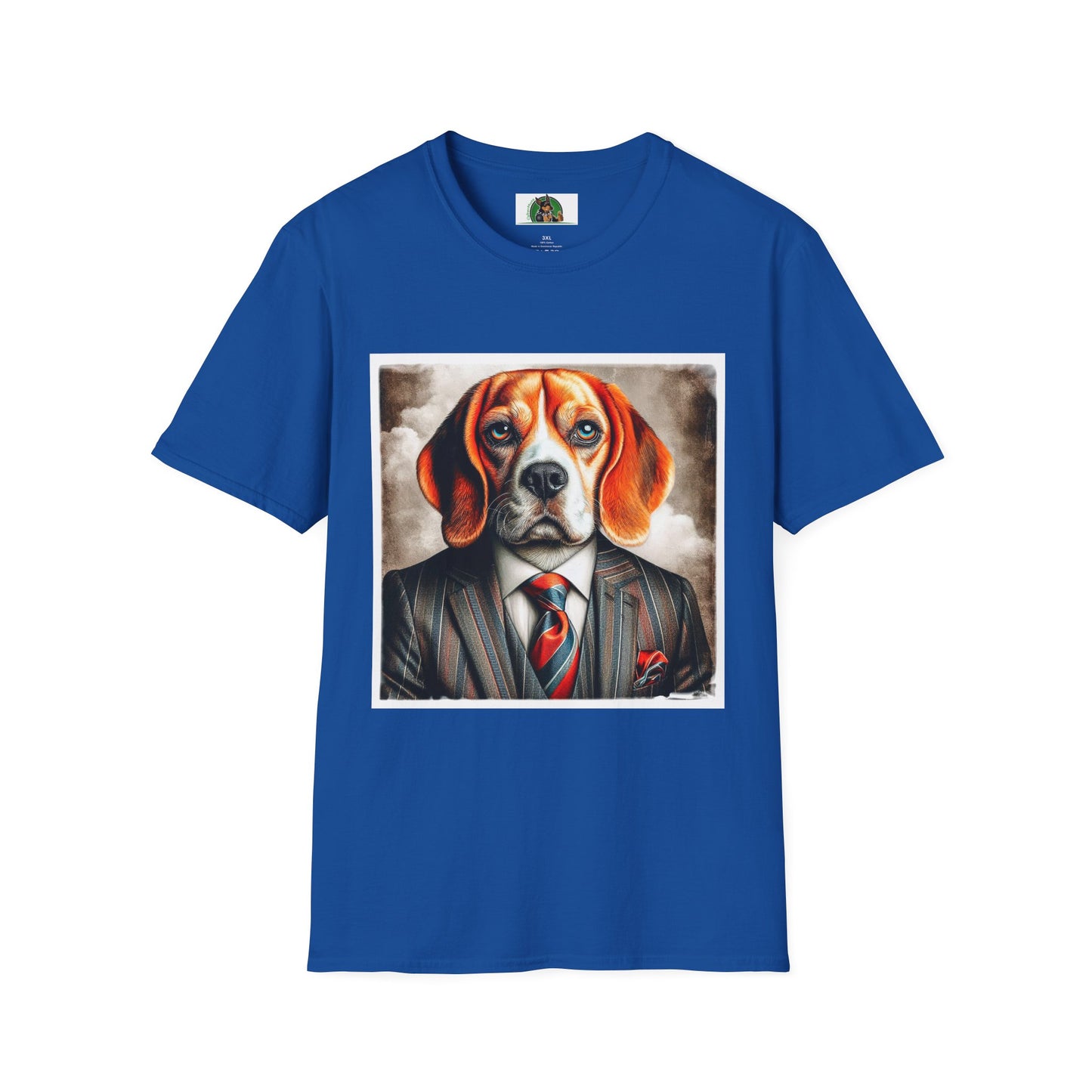 Beagle Wearing Power Suit T-Shirt Printify XS Royal