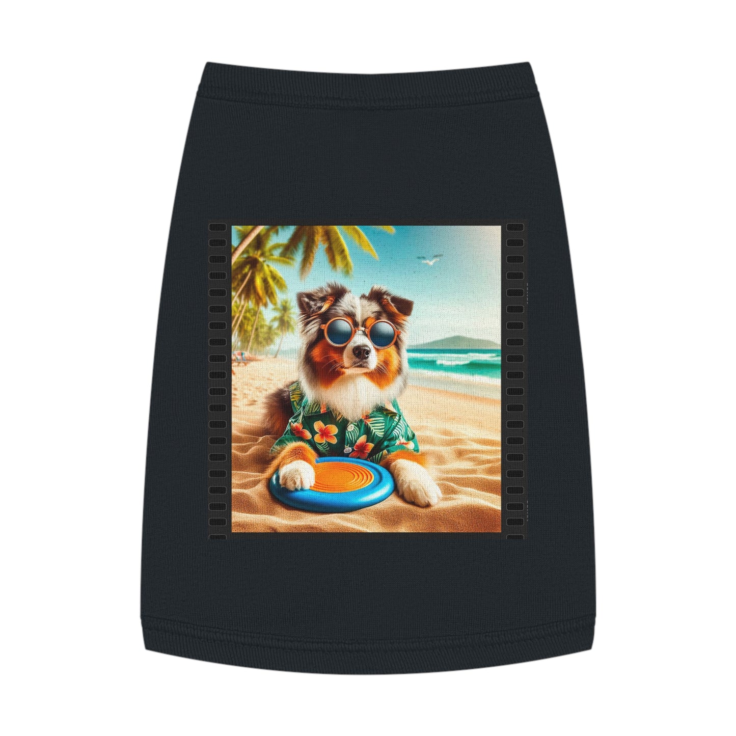 Pet Tank Top Australian Shepherd Pets Printify M Black