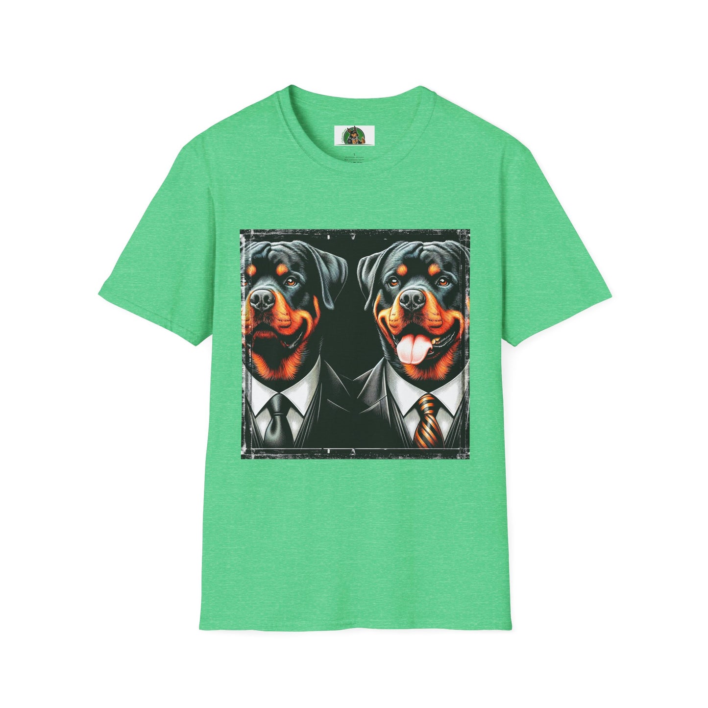 Rottweiler two suits shirt T-Shirt Printify S Heather Irish Green