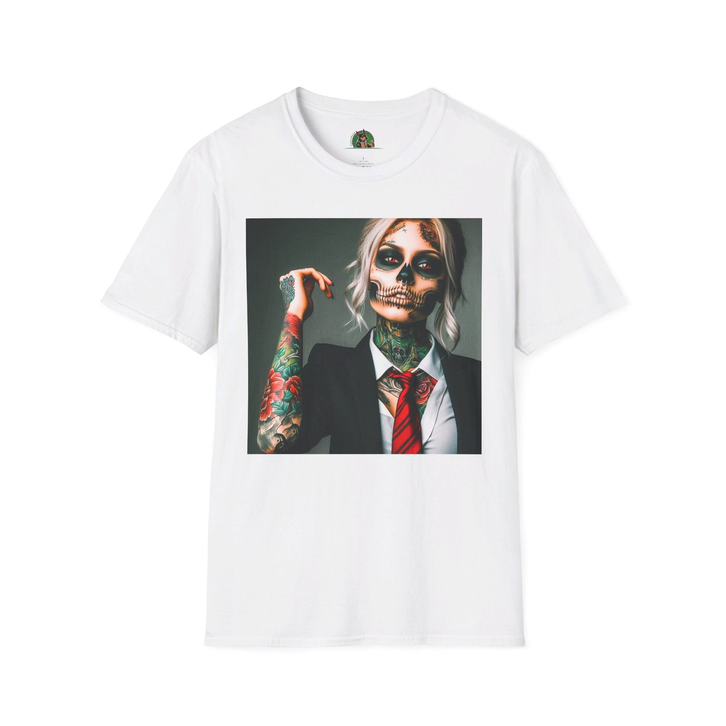 Zombie Girl T-Shirt Printify S White