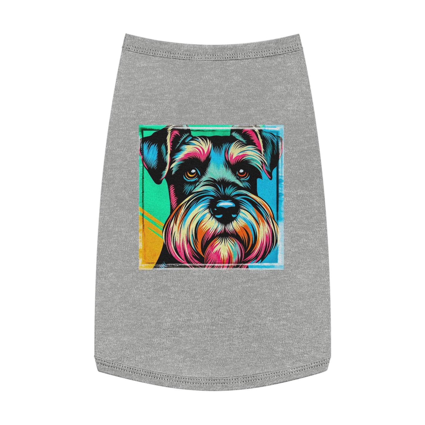 Miniature Schnauzer colorful art shirt Pets Printify L Heather