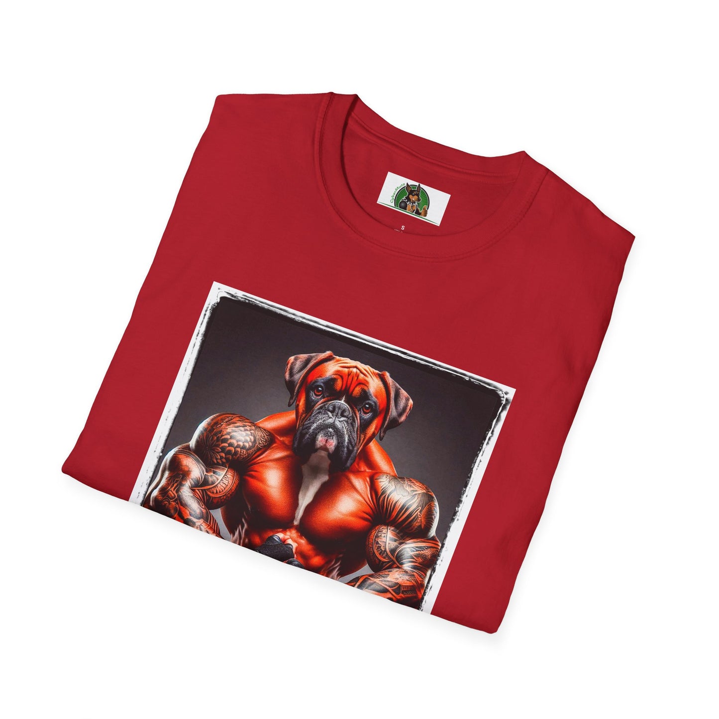 Boxer Muscle Dog Shirt T-Shirt Printify