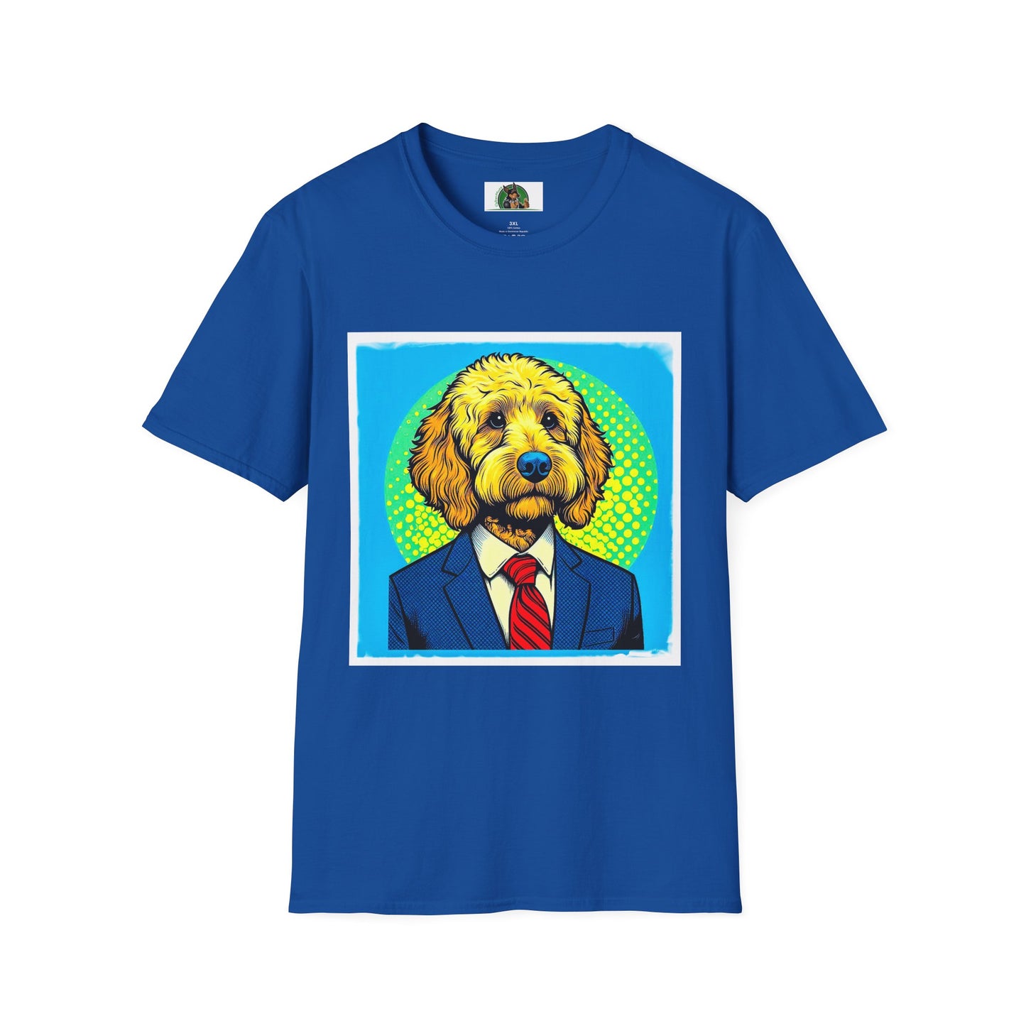 Golden Doodle businessman t shirt T-Shirt Printify XS Royal