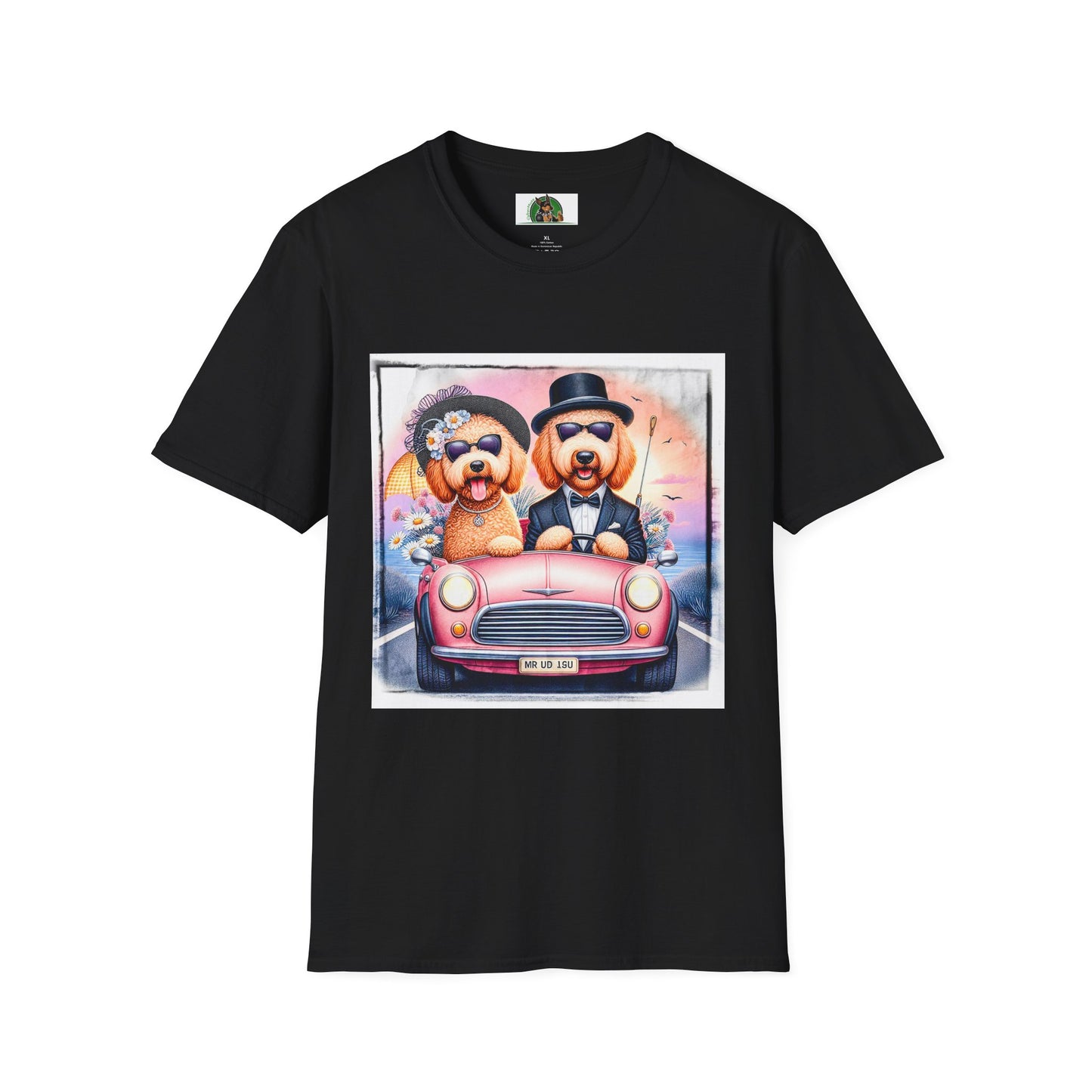 Wacky Golden Doodle wedding day shirt T-Shirt Printify XS Black