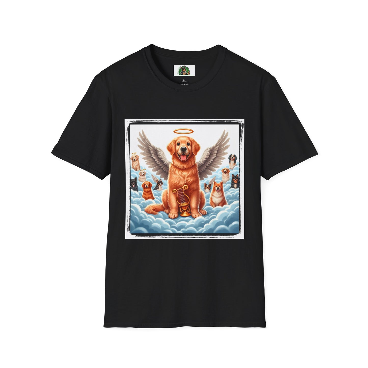 Golden Retriever heavenly frirnds shirt T-Shirt Printify XS Black