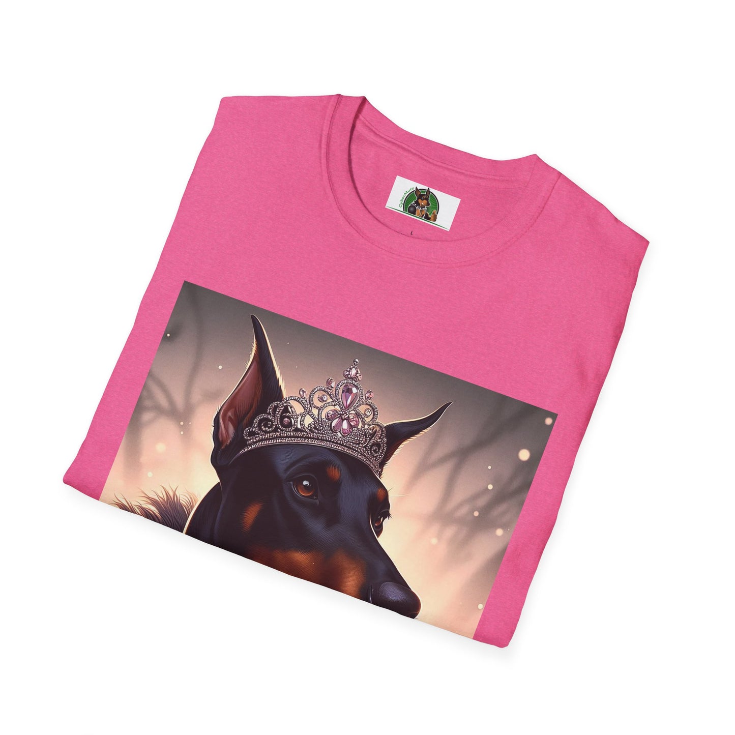 Dog Lover T-shirt - Girl Doberman with Tiara