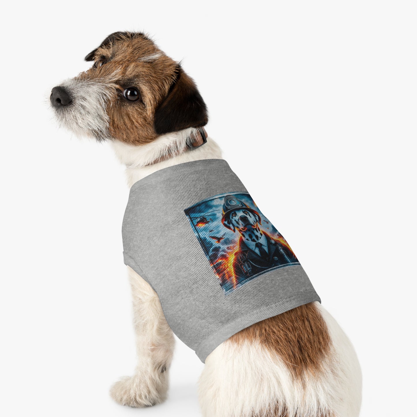 Pet Tank Top Dalmatian war hero t shirt Pets Printify