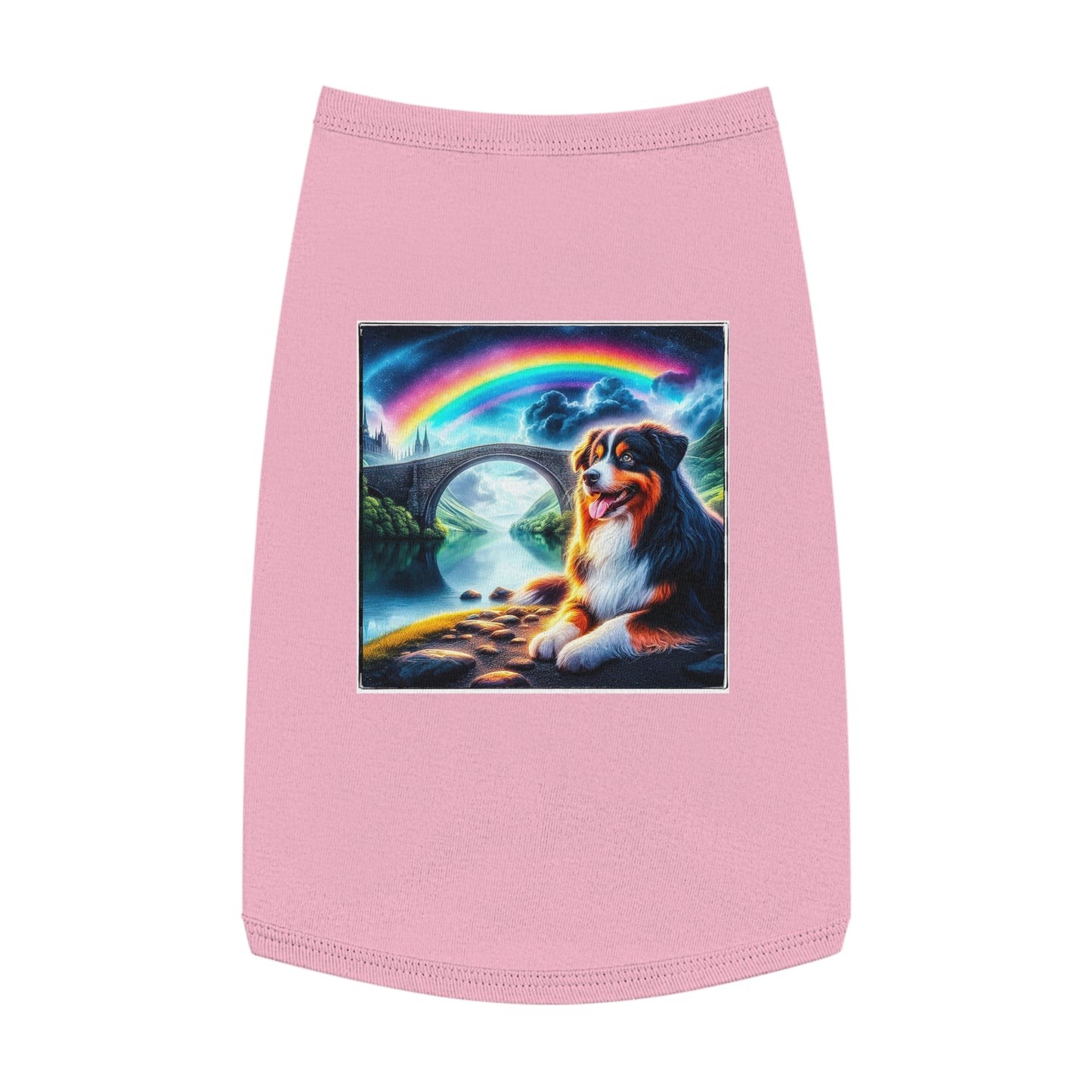 Pet Tank Top Australian Shepherd Pets Printify L Pink