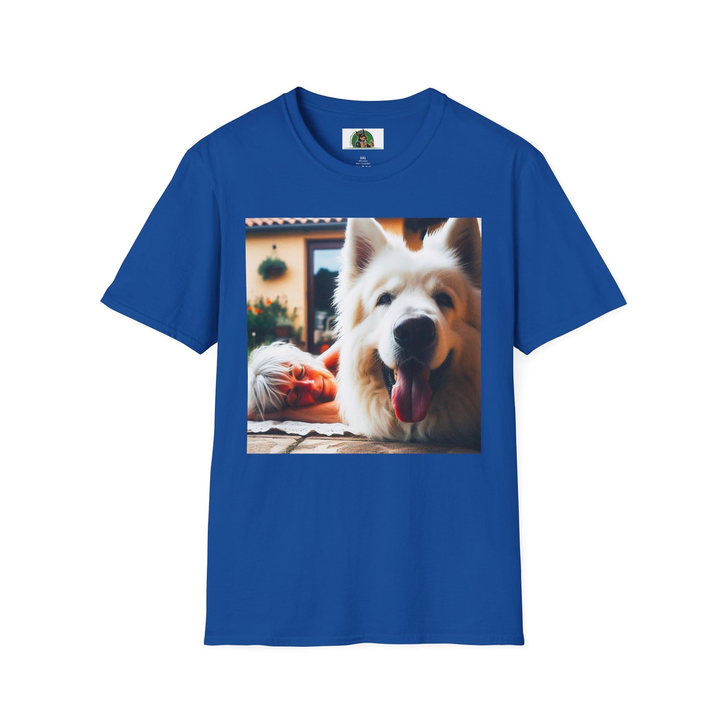 German Shepherd pretty fluffy boy shirt T-Shirt Printify Royal S