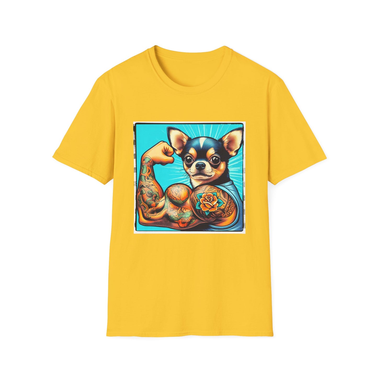 Chihuahua gym rat t shirt T-Shirt Printify S Daisy