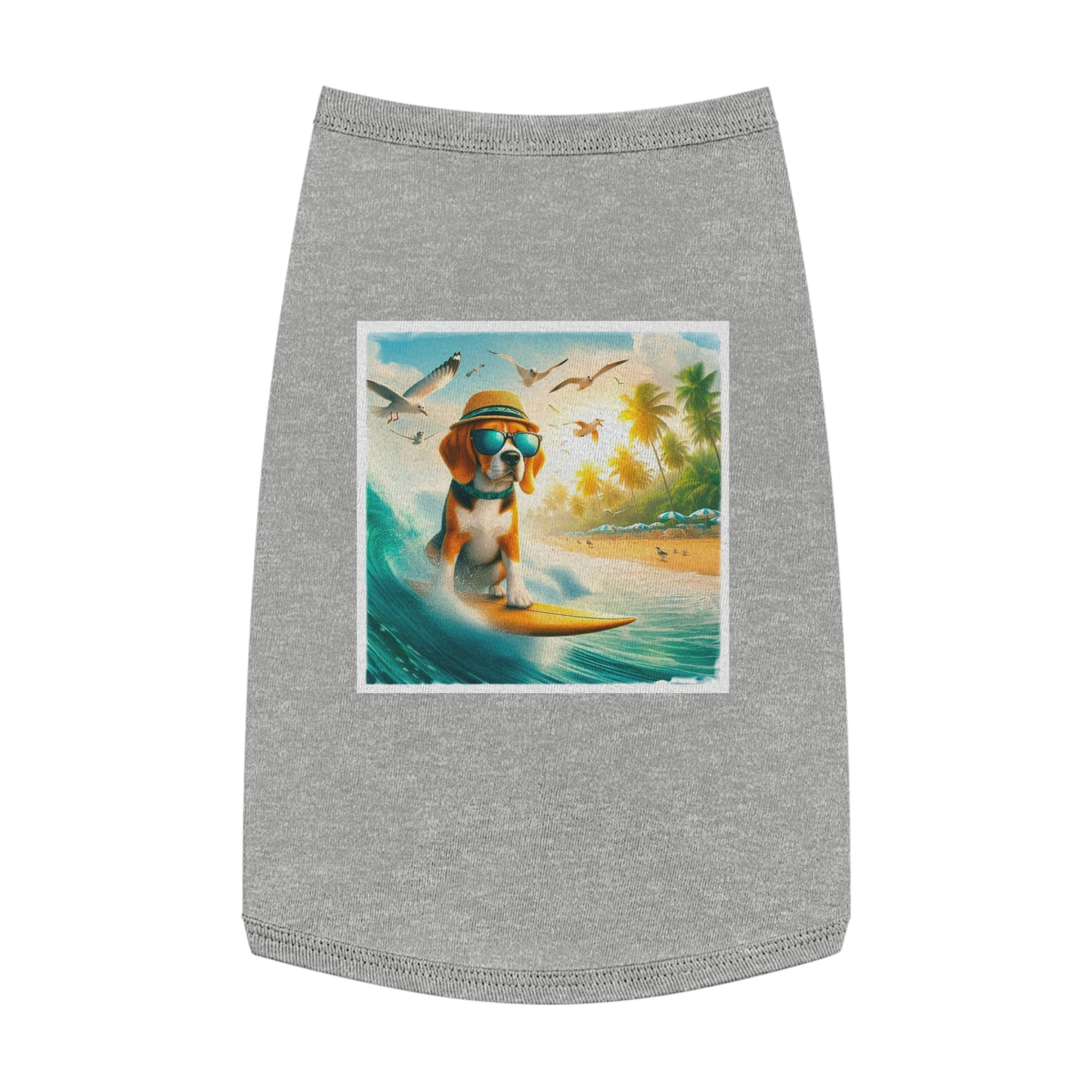Pet Tank Top Beagle Surfer Pets Printify