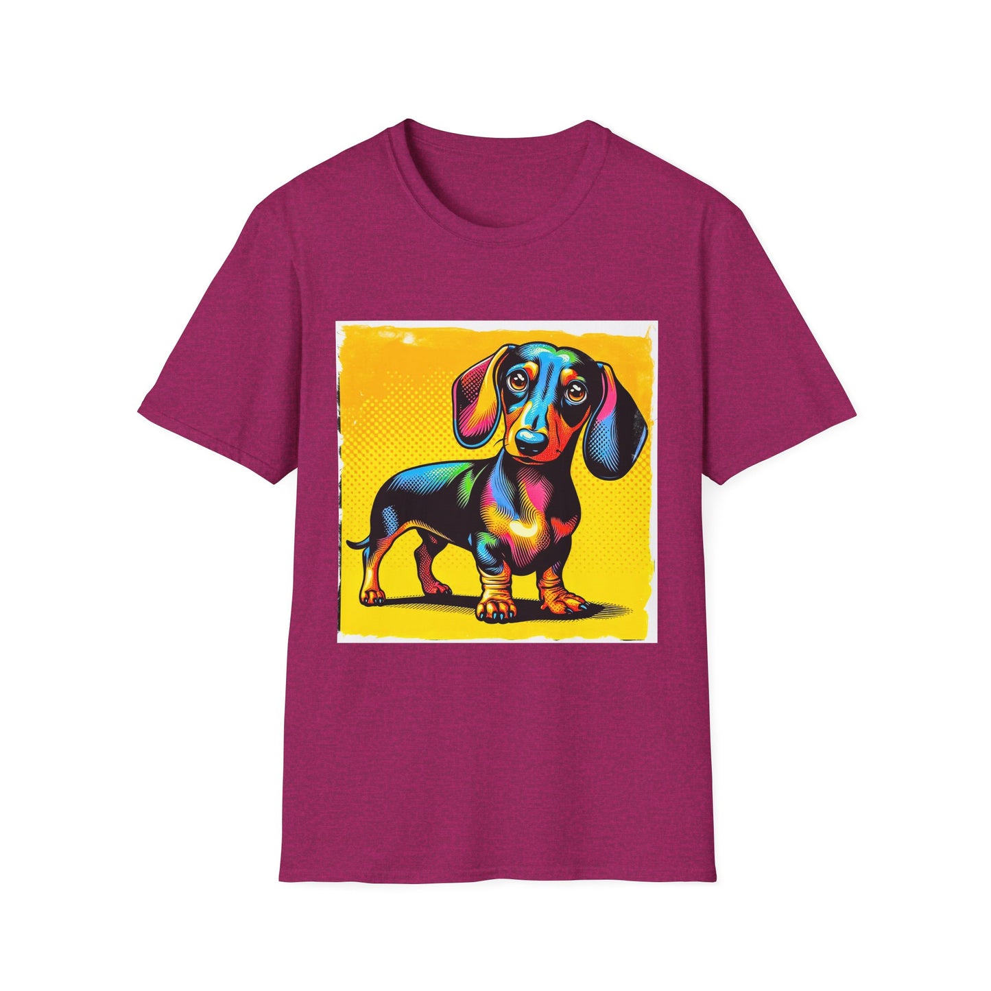 Dachshund pretty in colors t shirt T-Shirt Printify S Antique Heliconia