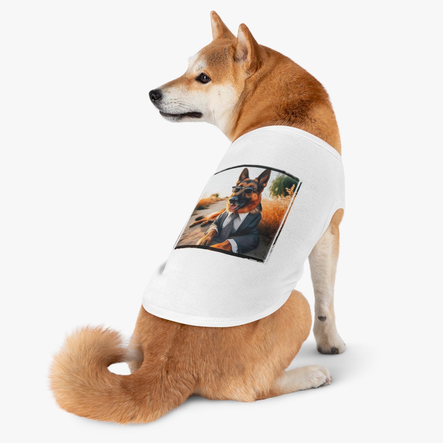 German Shepherd beach babe shirt