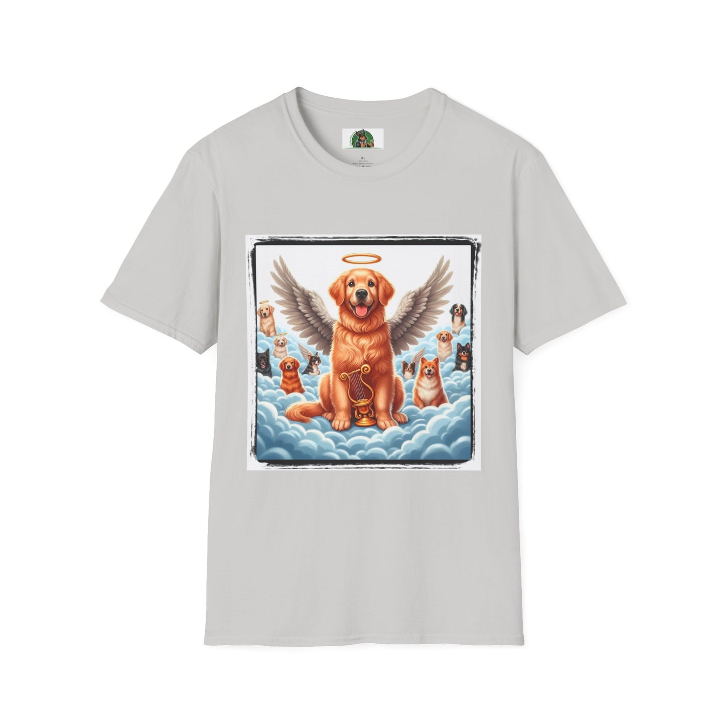 Golden Retriever heavenly frirnds shirt T-Shirt Printify S Ice Grey