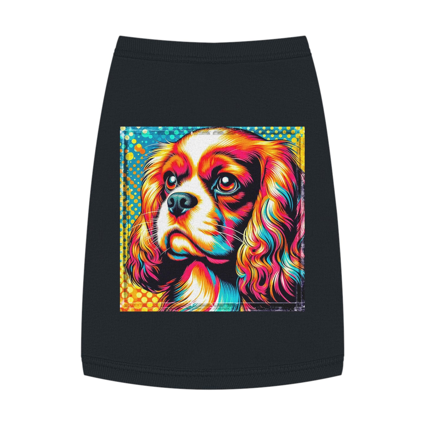 Pet Tank Top Cavalier King Charles Spaniel Colorful T Shirt Pets Printify M Black