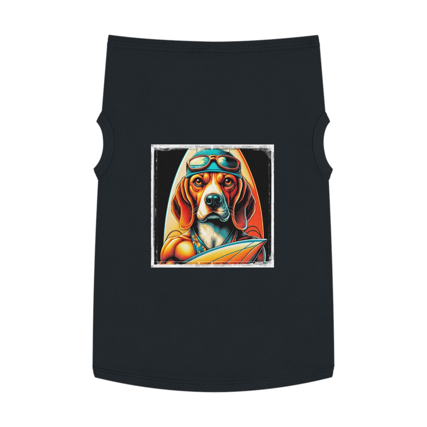 Pet Tank Top Beagle Surfer Pets Printify