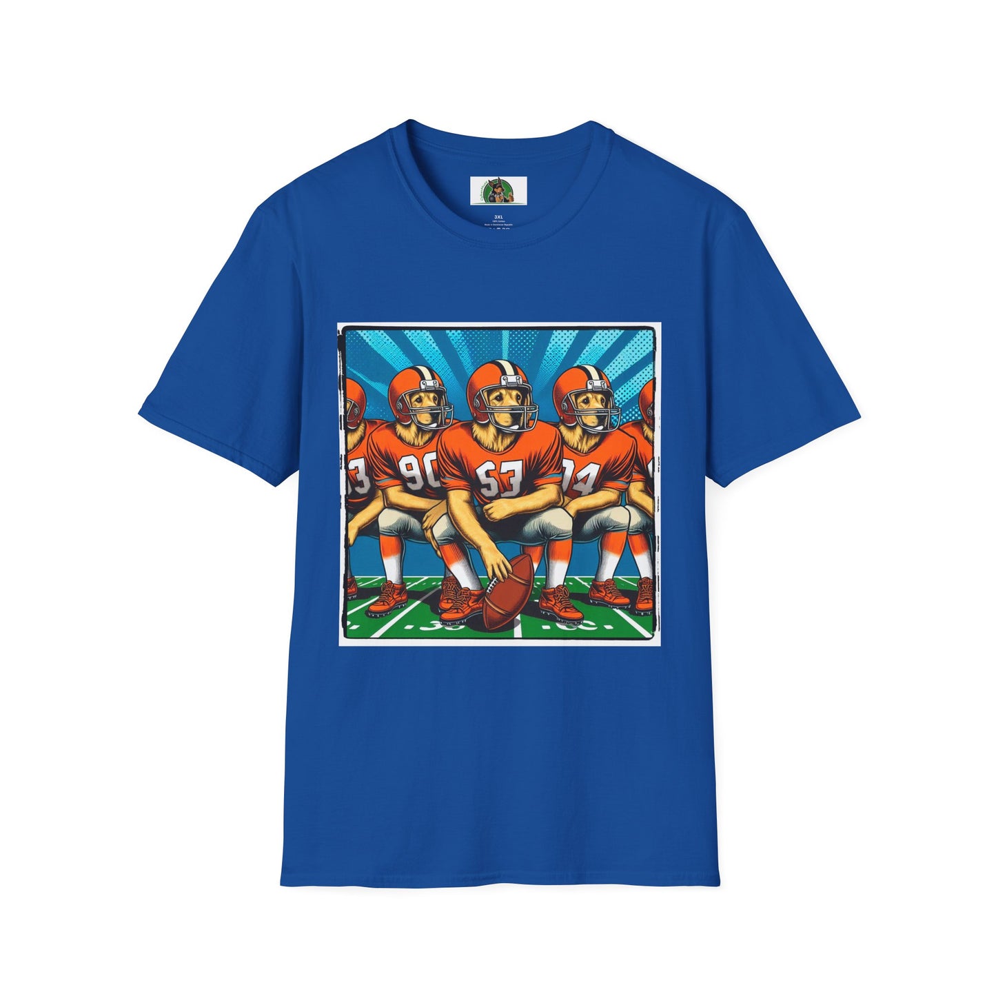Golden Retriever football sports team shirt T-Shirt Printify XS Royal