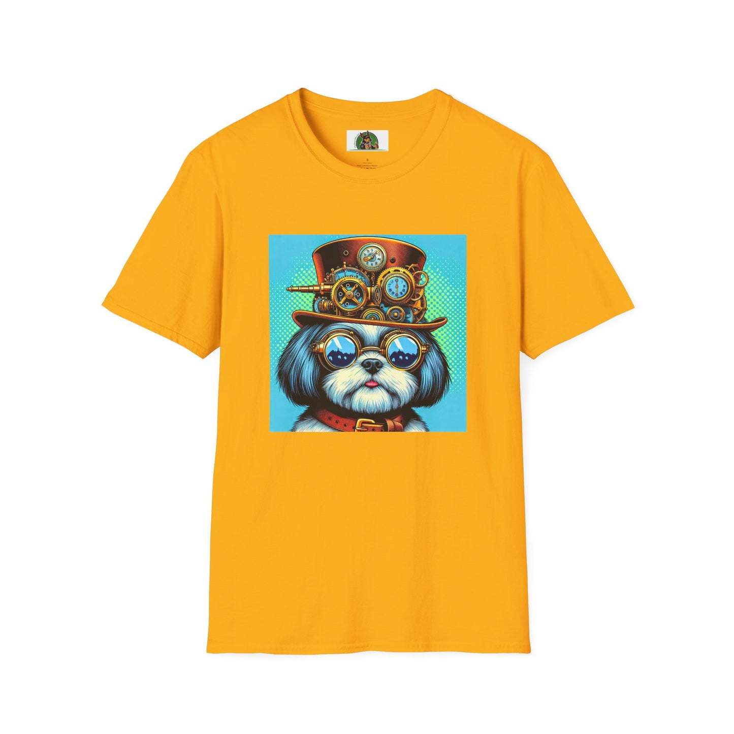 Shih Tzu steam punk cutie T-Shirt Printify S Gold