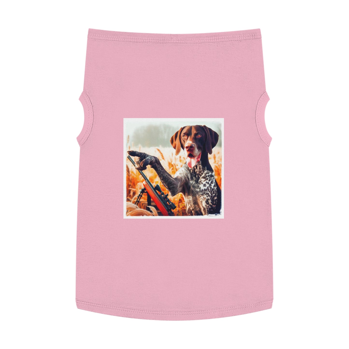 Wacky Pet Tank Top German Shorthaired Pointer violin playing t shirt Pets Printify XL Pink