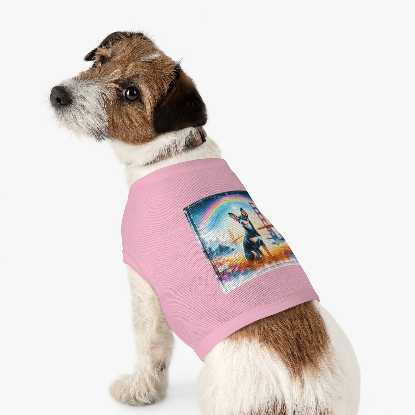 Pet Tank Top Rat Terrier rainbow bridge Pets Printify