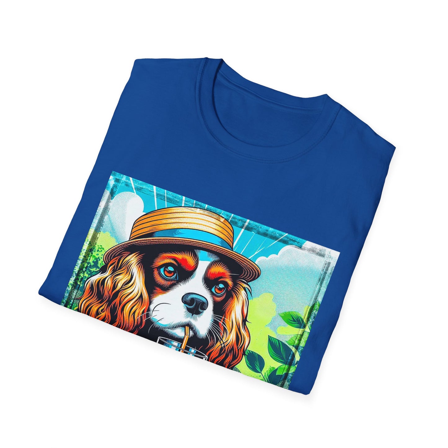Cavalier King Charles Spaniel Summer Dog TShirt T-Shirt Printify
