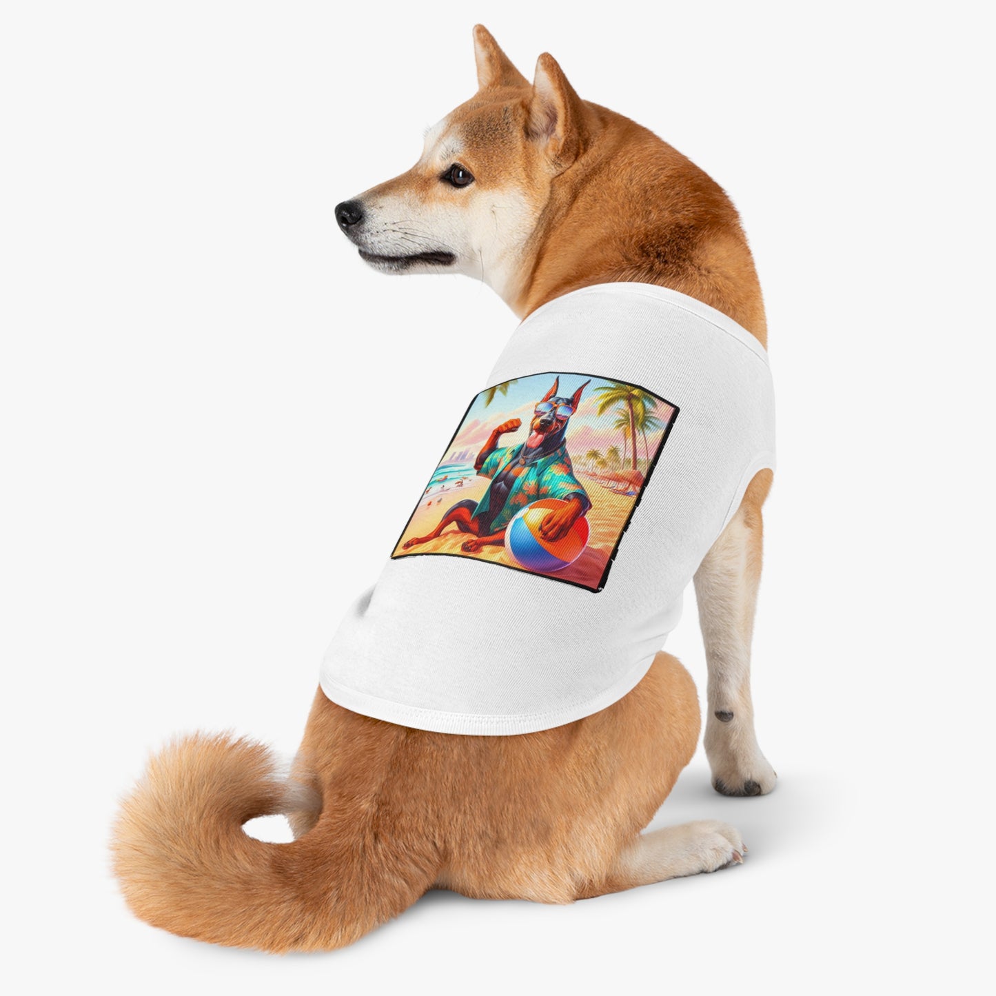 Pet Tank Top Doberman fun in the sun t shirt