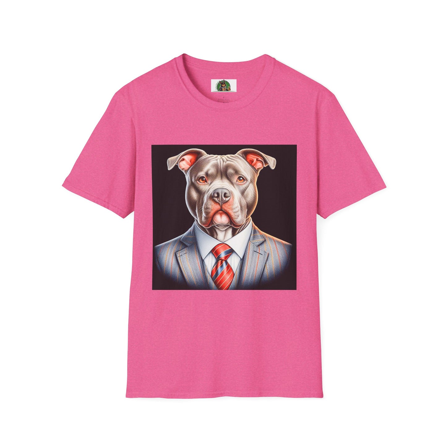Pit Bull professional business man shirt T-Shirt Printify S Heather Heliconia