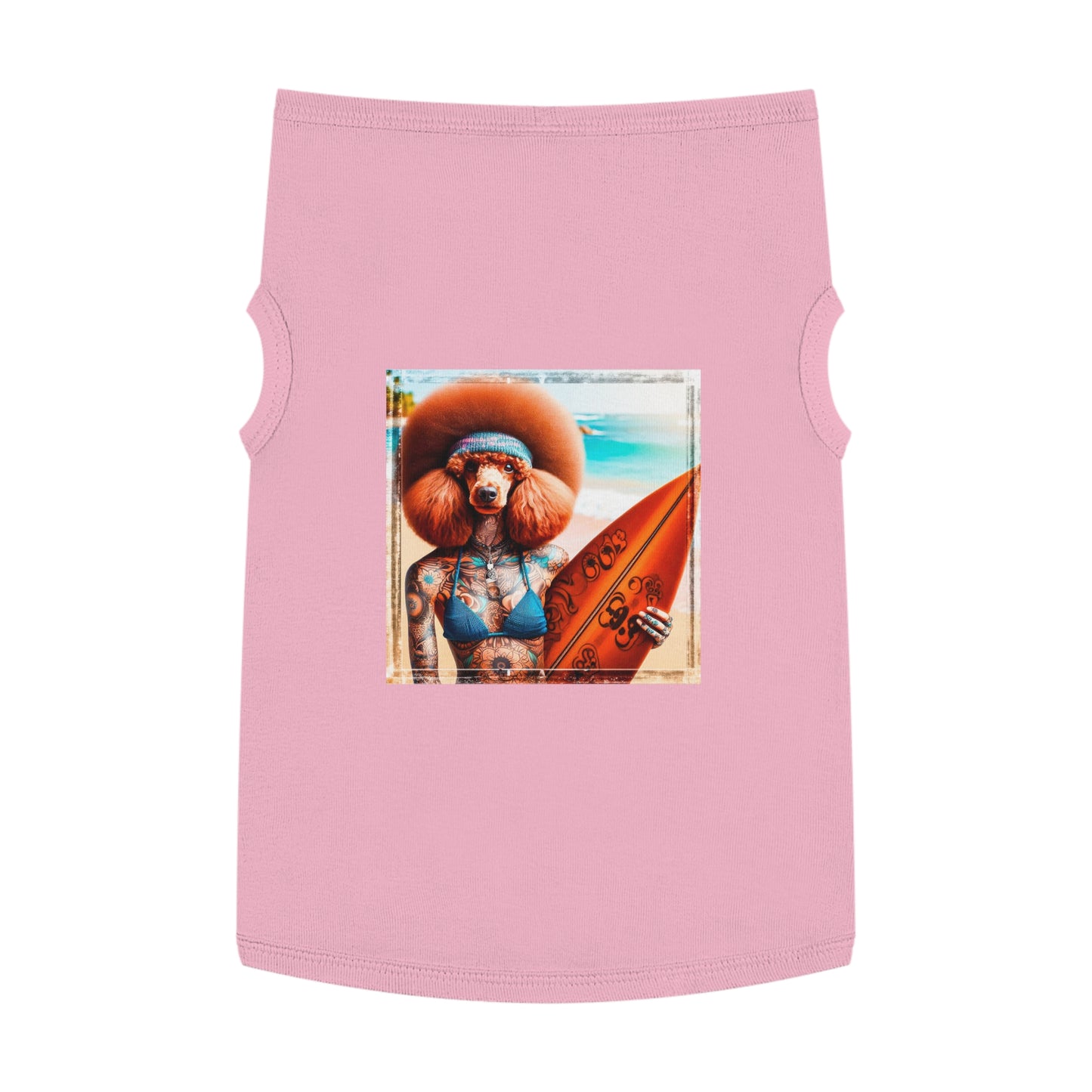 Pet Tank Top Poodle beach day shirt Pets Printify XL Pink