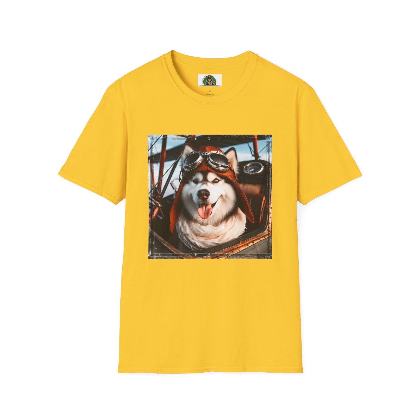 Husky pilot T-Shirt Printify S Daisy