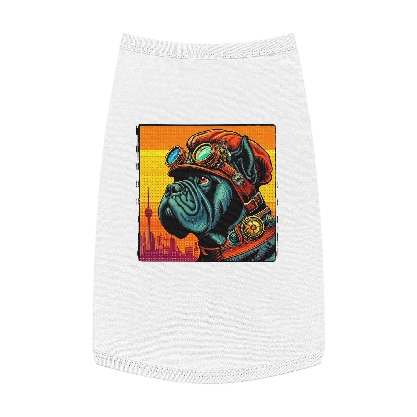 Pet Tank Top Cane Corso Steampunk Pets Printify L White