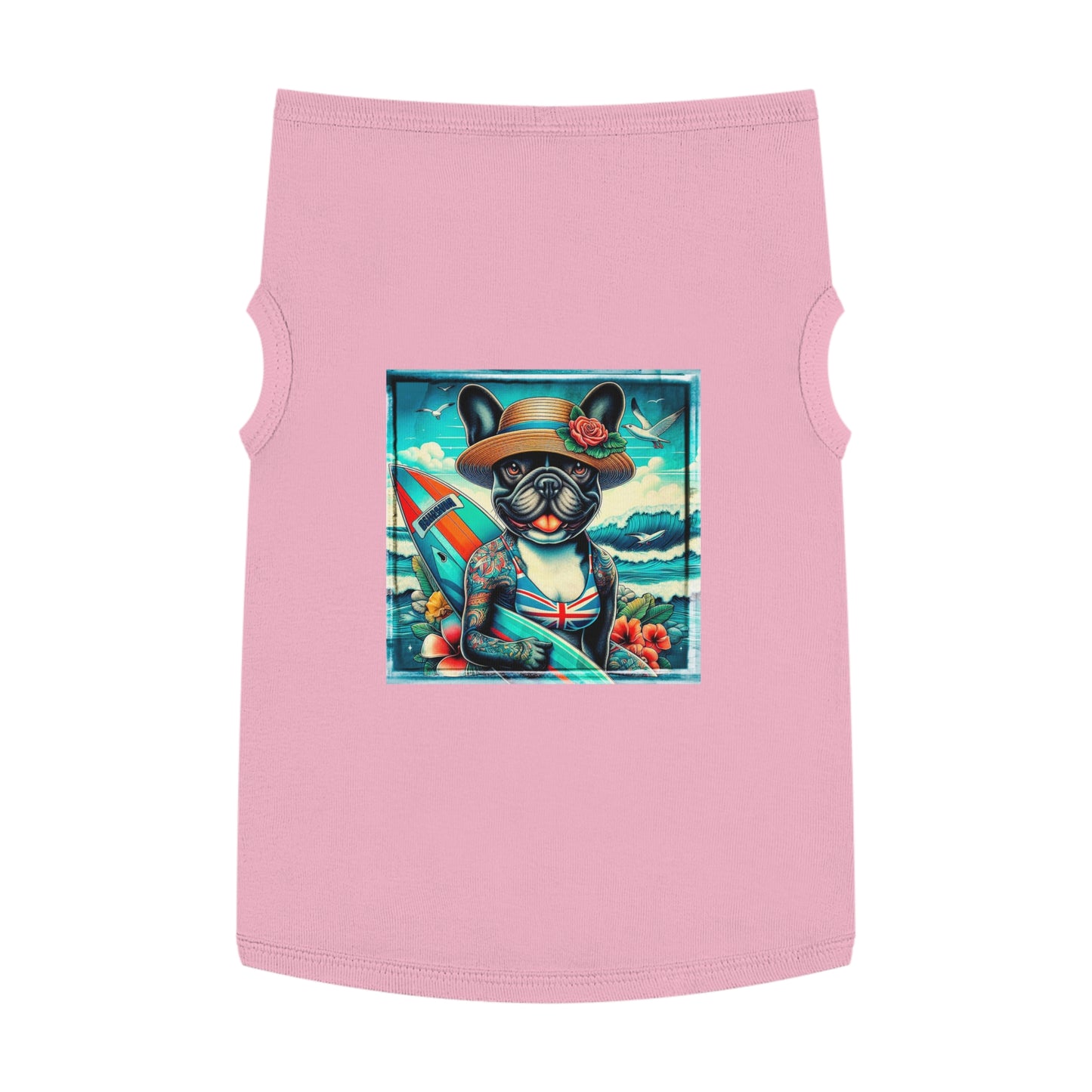 Pet Tank Top French Bulldog beach beauty t shirt Pets Printify XL Pink
