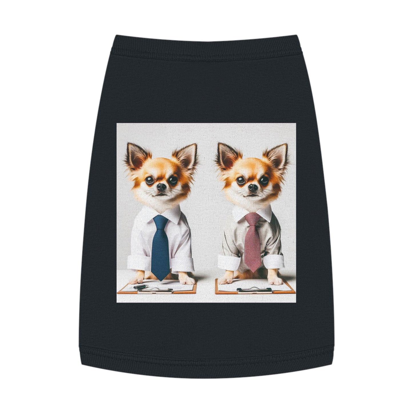 Pet Tank Top Chihuahua interviewing t shirt Pets Printify M Black
