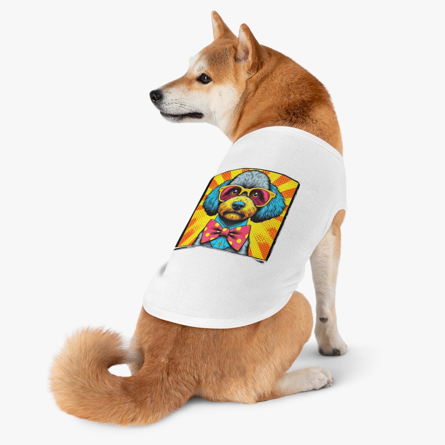 Pet Tank Top Sheepadoodle pop art
