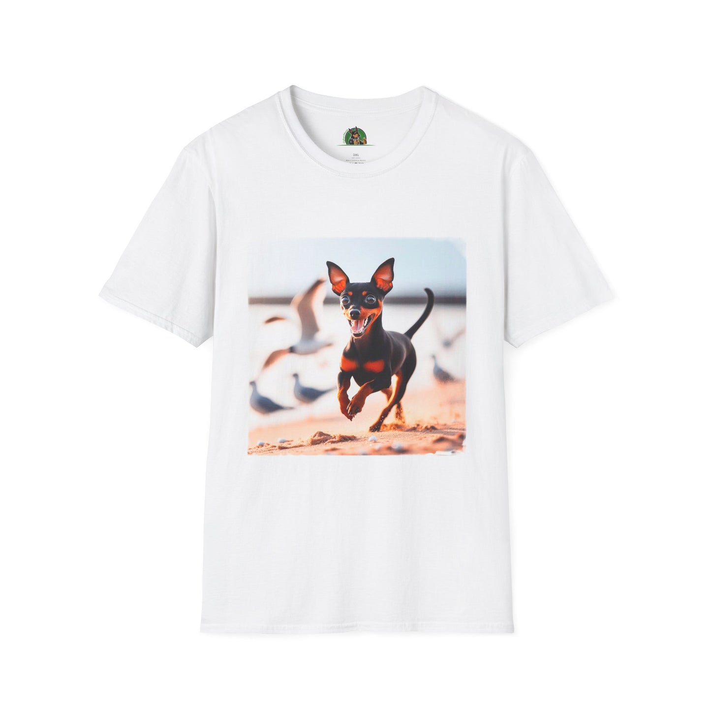Min Pin T-Shirt beach day fun T-Shirt Printify XS White