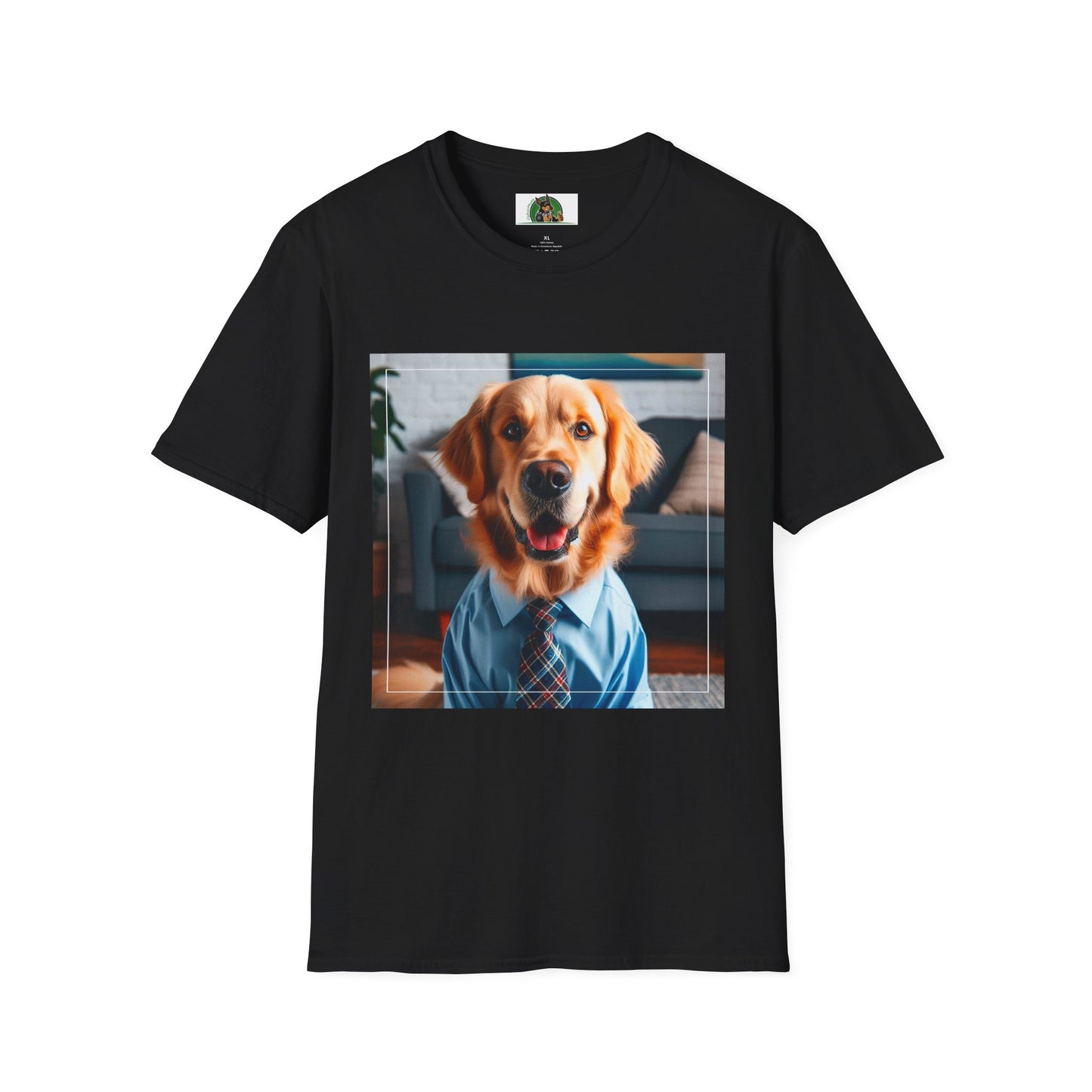 Golden Retriever working professional shirt T-Shirt Printify XS Black