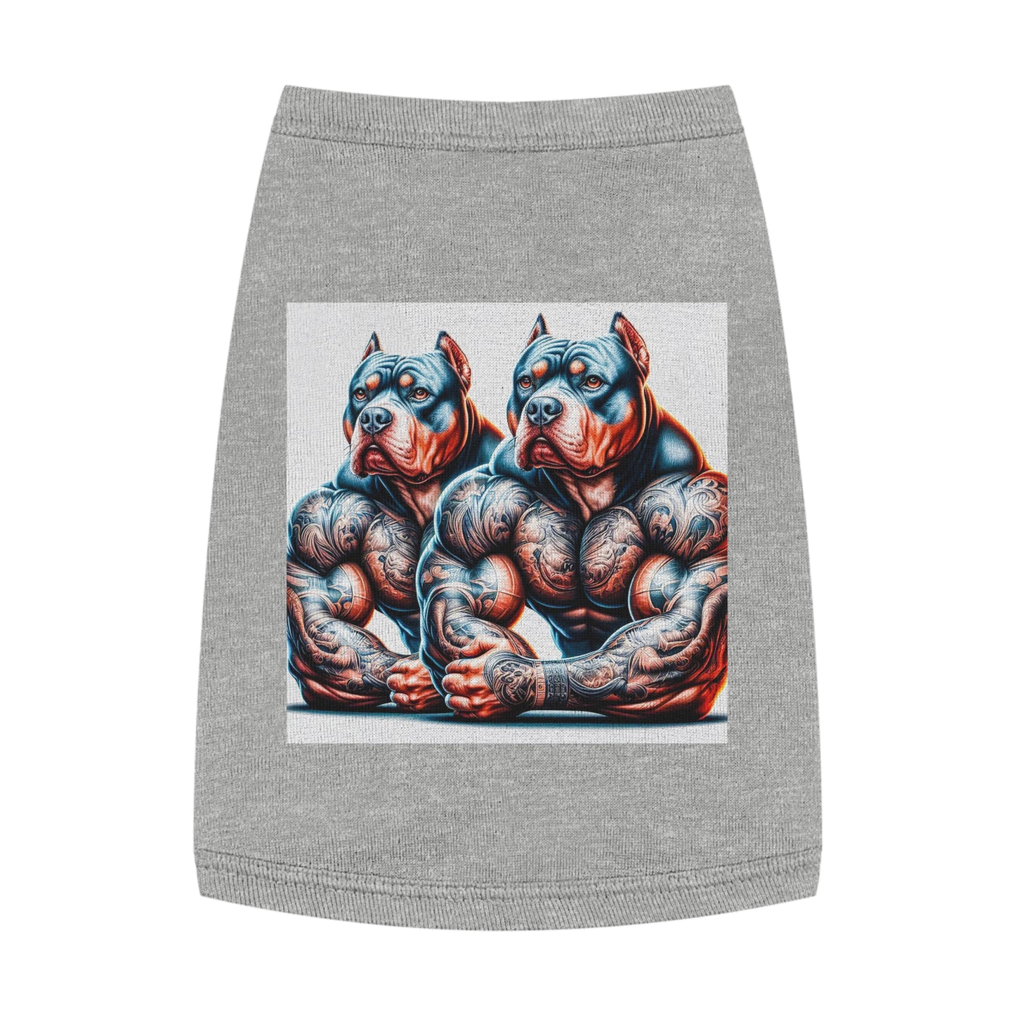 Pet Tank Top Pit Bull gym rat friends Pets Printify M Heather