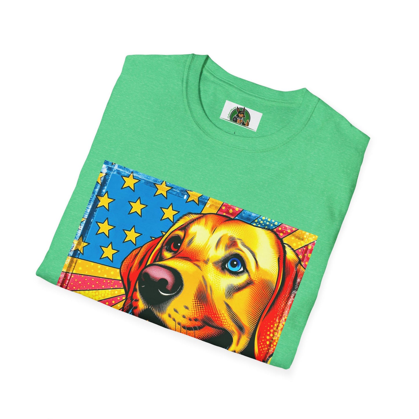 Labrador Retriever American flag shirt
