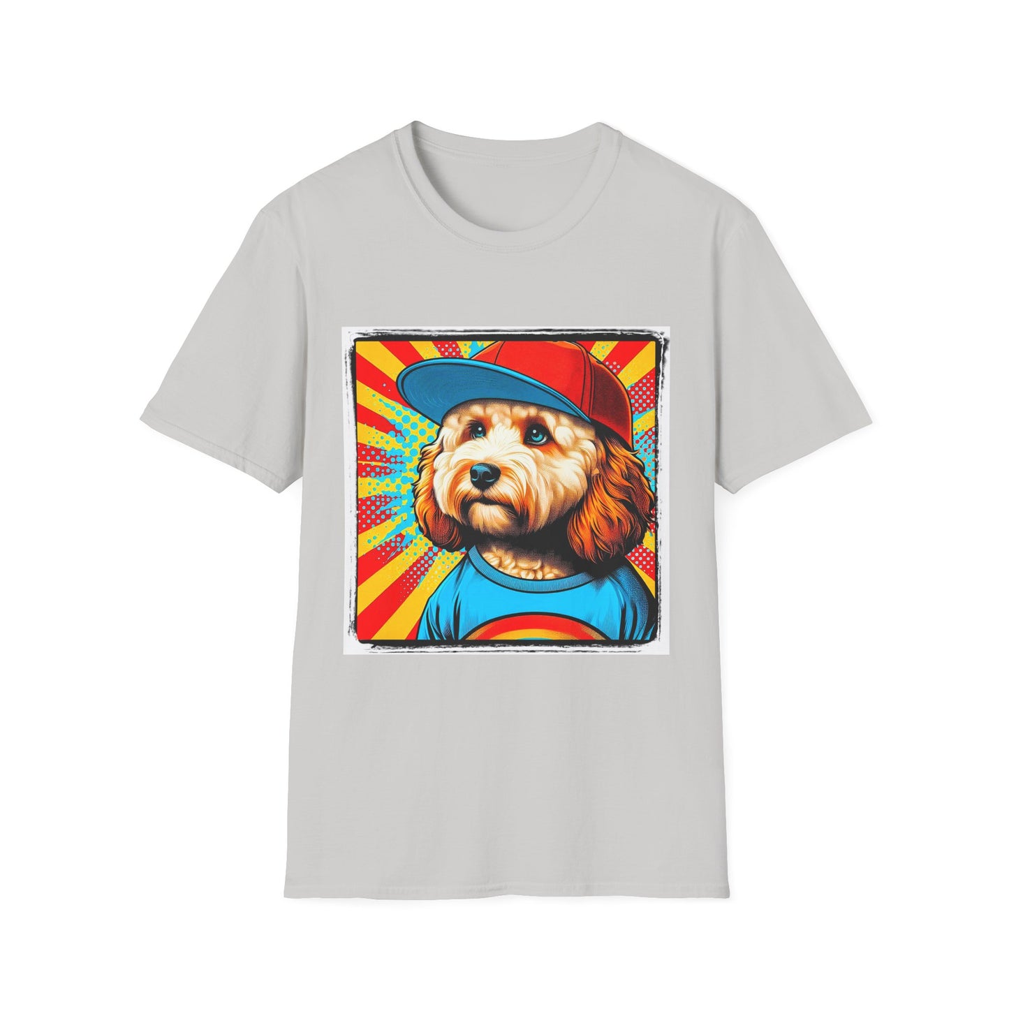 CockerPoo American baseball t shirt T-Shirt Printify S Ice Grey