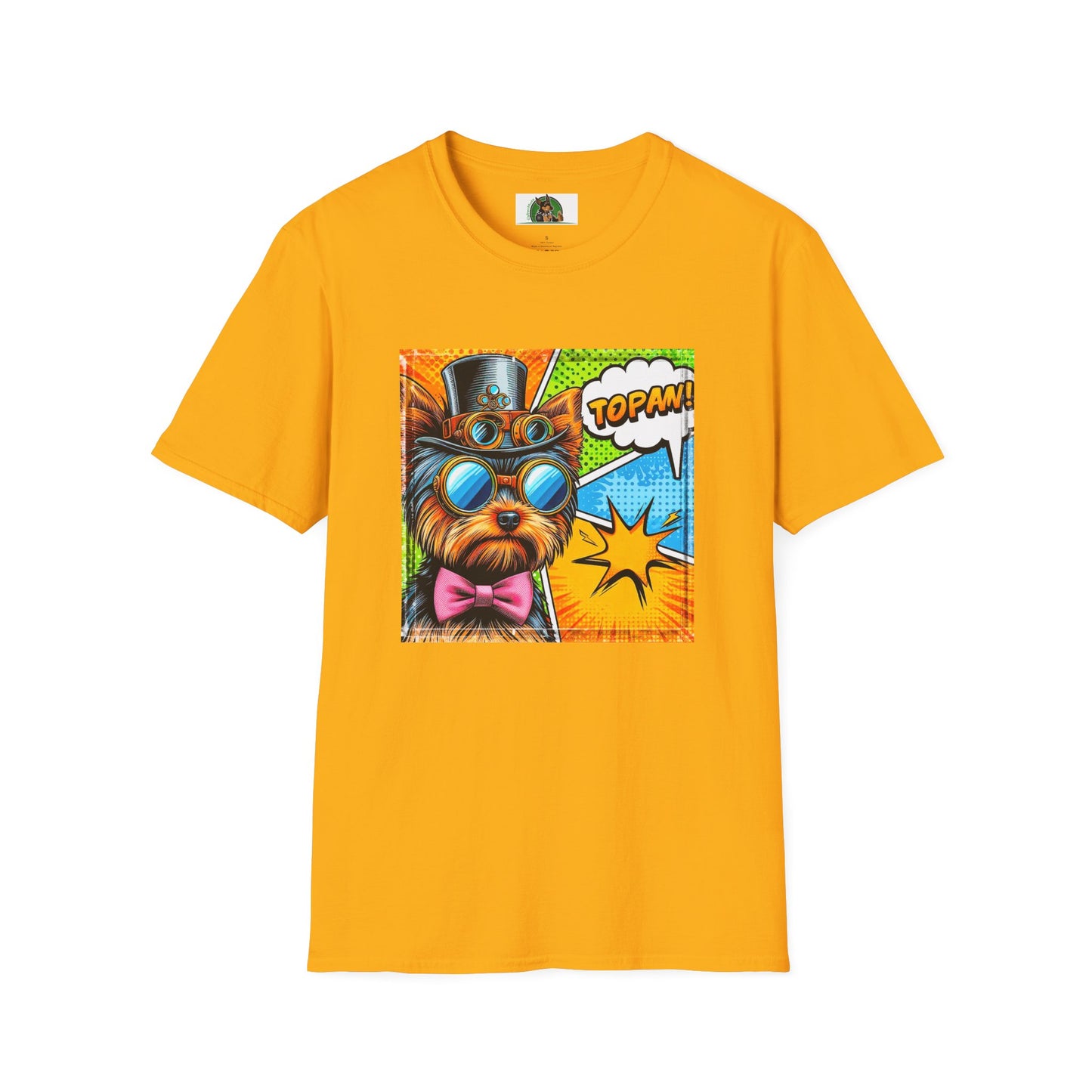 Yorkie pop art shirt T-Shirt Printify S Gold