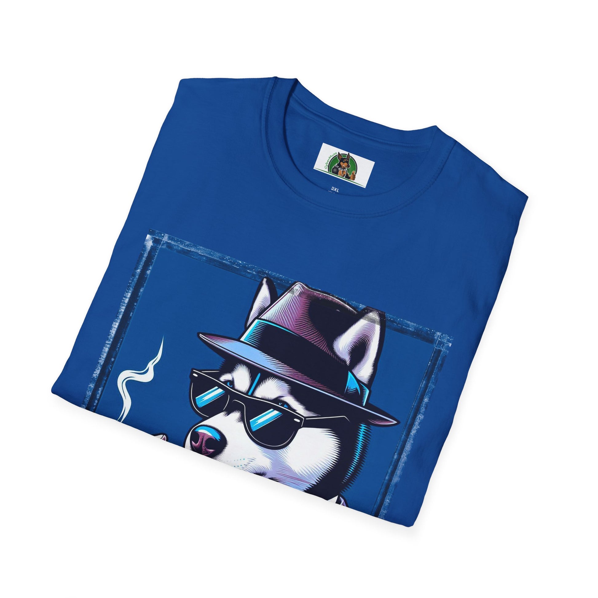 Husky smoking guy T-Shirt Printify