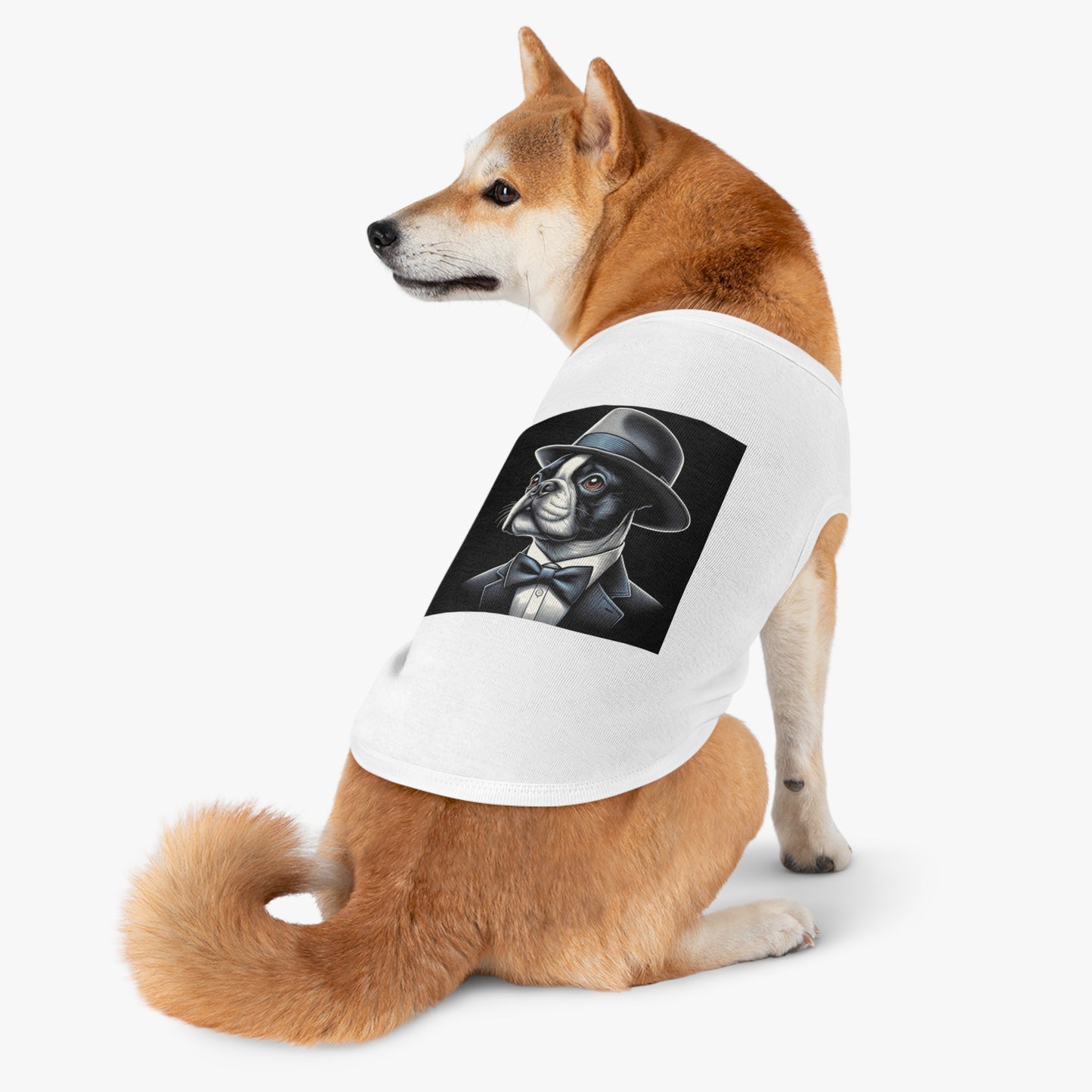 Dog Tank Top Boston Terrier Dog In Top Hat Pets Printify