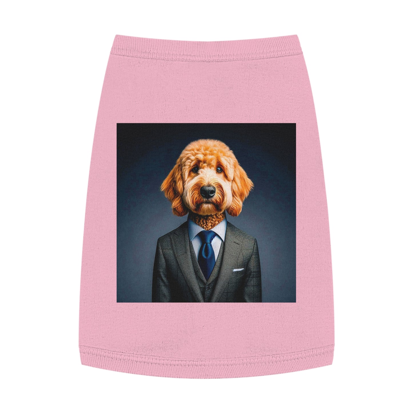 Pet Tank Golden Doodle professional businessman Pets Printify M Pink