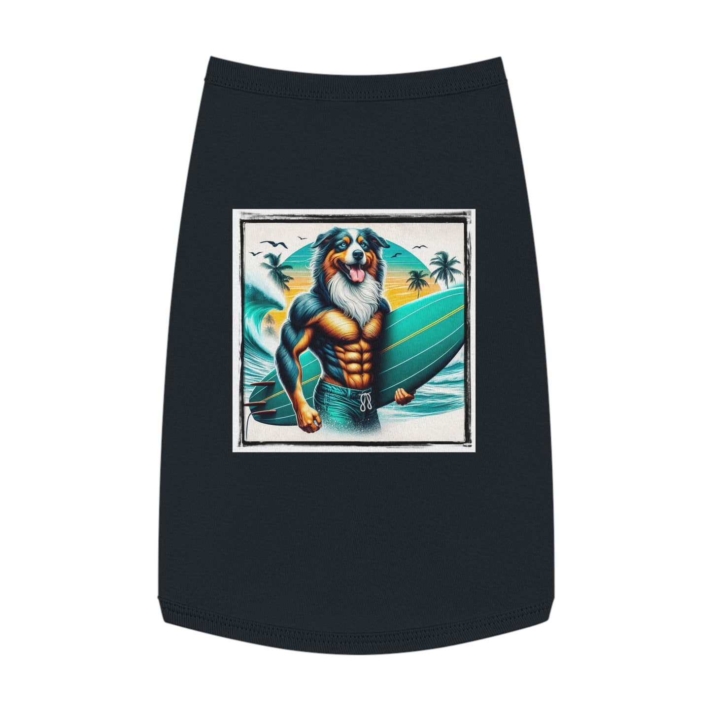 Pet Tank Top Australian Shepherd Pets Printify L Black