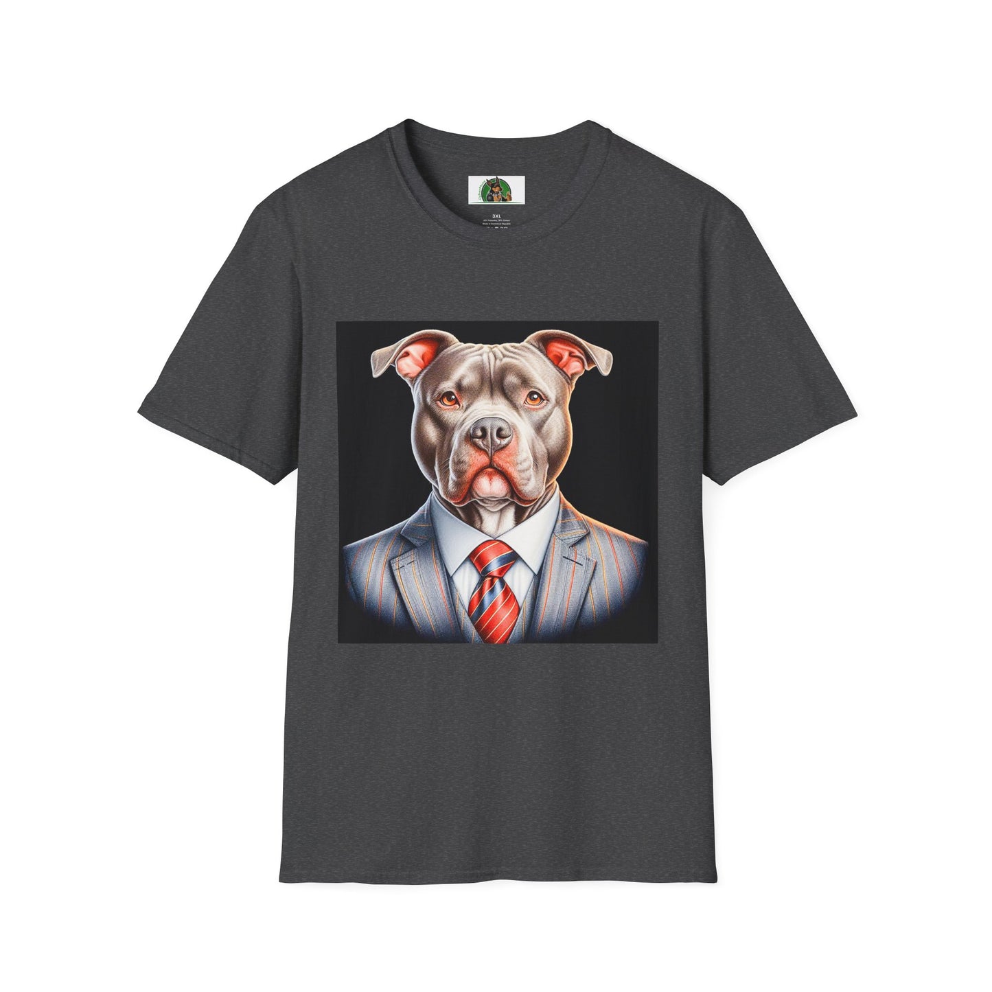 Pit Bull professional business man shirt T-Shirt Printify XS Dark Heather