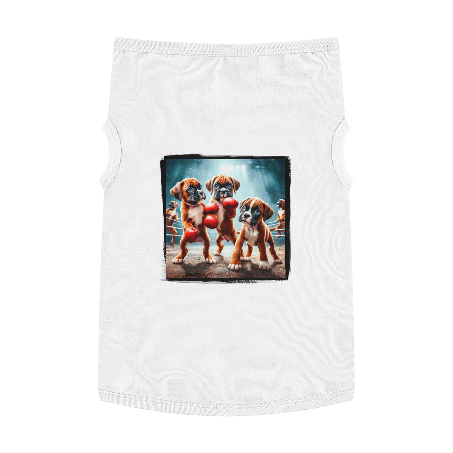 Pet Tank Top Boxer Puppies Pets Printify XL White