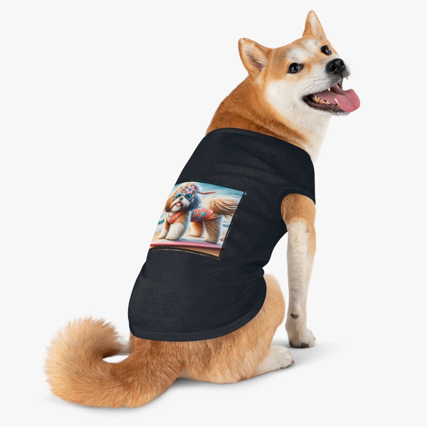 Pet Tank Top Shih Tzu fun in sun by Printify