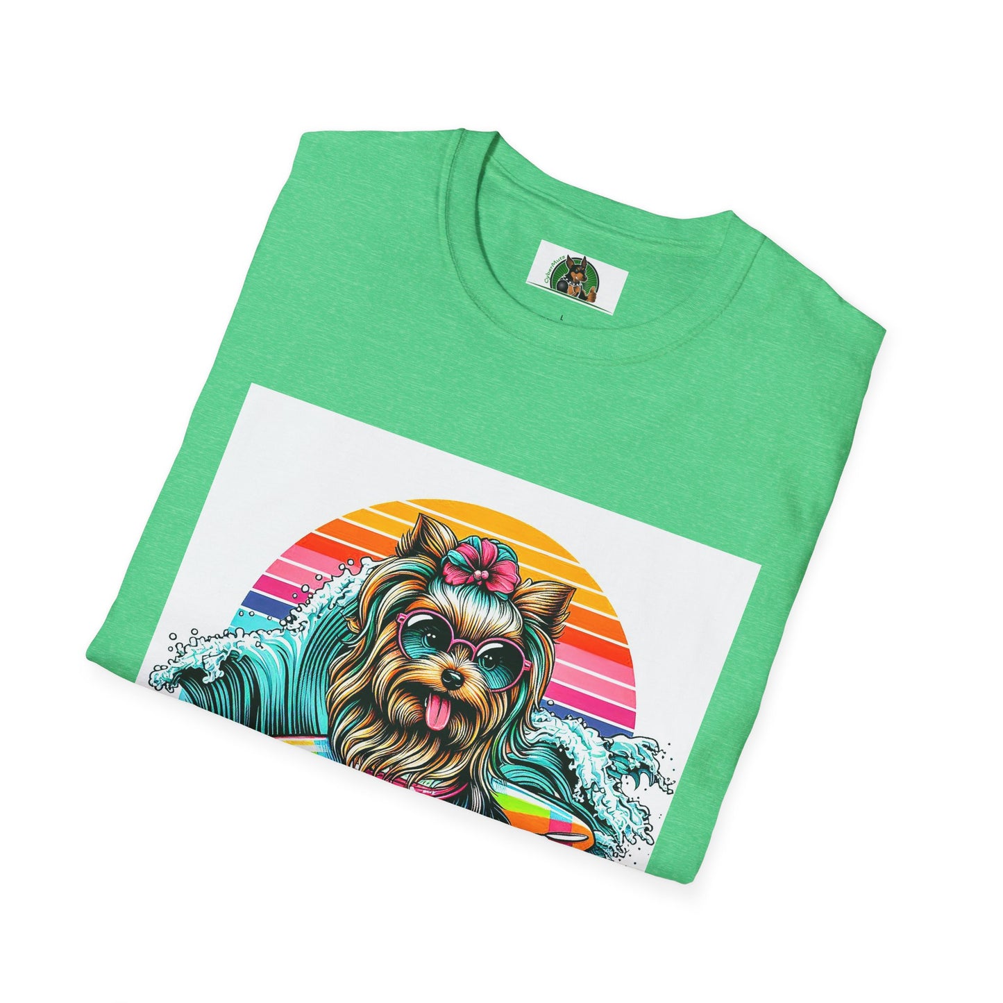 Yorkie cute girl surfer shirt
