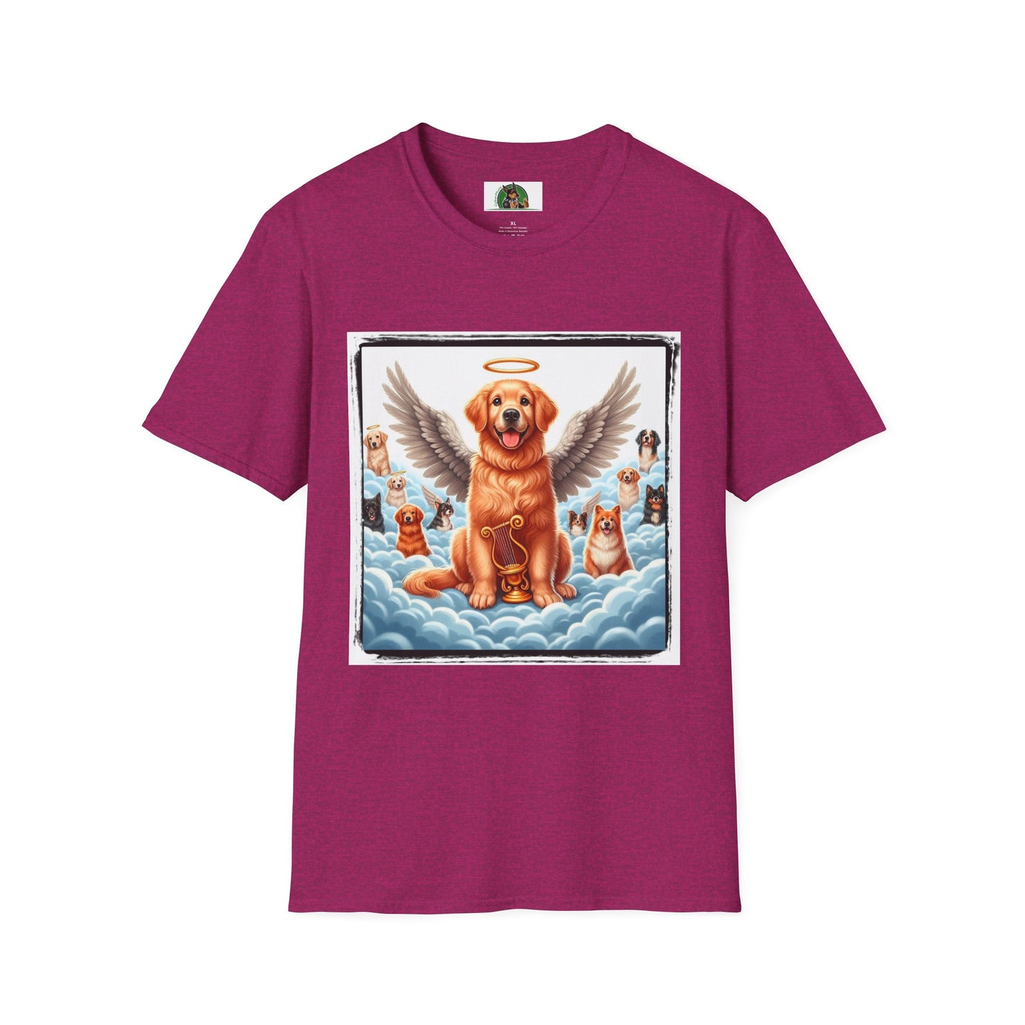 Golden Retriever heavenly frirnds shirt T-Shirt Printify S Antique Heliconia