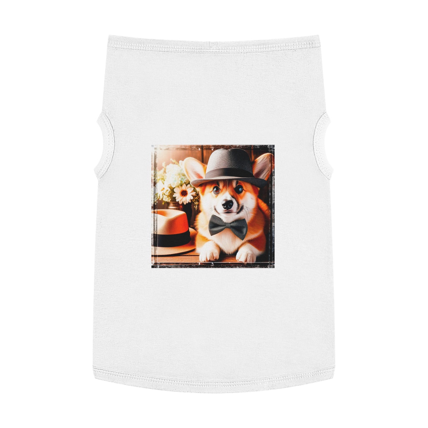 Pembroke Welsh Corgi fun hat shirt Pets Printify XL White